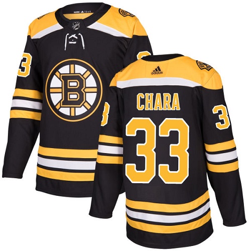 Adidas Bruins #33 Zdeno Chara Black Home Authentic Youth Stitched NHL Jersey - Click Image to Close